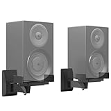 WORLDLIFT 大型スピーカー 壁掛け金具 耐荷重各25kg さ調節可能140-280mm スピーカー スタンド 8°上下傾斜 45°左右回転 滑らないフック スピーカ壁掛けブラケット 2個セット