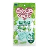 ふんわりやわらか天然ゴム手袋グリーンM【10個セット】 YO-311