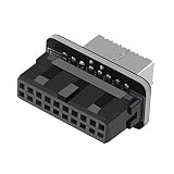 USBフロントパネルアダプターUSB3.0フロント 19 PIN/20 PINから USB3.1 Type-E 90度フロントパネルアダプター マザーボードUSB 3.0 19P/20 P to TYPE-E 90度アダプタ 変換器 USB 3.0内部ヘッダからUSB 3.1/3.2 C型フロントE型アダプタUSB 3.0 19 P/20 PからコンピュータボードへのE型変換器 19ピンマザーボードまたは19ピン拡張カードをTYPE-Eインタフェースに変換　Type-E、Type-Cアダプター高速10Gbps