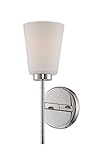 Nuvo Lighting 60/5211 Benson One Light Vanity 100 Watt A19 Max. CUL Damp Location Satin White Glass 