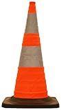 Jackson Safety 30629 Pack and Pop Collapsible Cone with Light and FT, Orange, 30 Height (Pack of 5) 