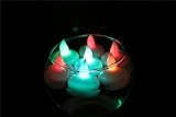 ARDUX LEDは、パーティーウェディング誕生日の感謝祭のクリスマスホーム庭の装飾のために炎が少なく防水フローティングティーライトキャンドルの装飾を点滅