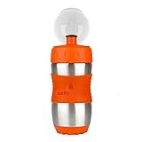 Kid Basix Safe Sporter Stainless Steel Water Bottle For Kids and Adults, Orange, 12oz by Kid Basix [