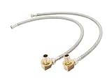 T&S Brass B-0230-KIT Inlet Kit with 1/2-Inch Npt Nipple, Close Elbows and 24-Inch Flex Supply Hoses 