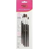 MERIT PRO 00005 5 Piece Artist Brush Assortment with 1 Pure Bristle and 4 Camel Hair Bristle [並行輸入品]