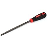 uxcell　ヤスリ　スクエアファイル　プラスチックカバーハンドル　グレー　炭素鋼　ファイリングツール　24cm