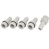 uxcell　エアホースカプラ　コネクタ　オススレッド　内径10mm　3/8BSP　プラスチック　5個入り