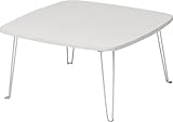 不二貿易 カラーテーブル 角 幅60 ホワイト 89333