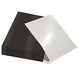 XXIAOTIAN（ゼクシオティアン） マグネットシート 強力マグネット 超強力 粘着テープ マグネットテープ 貼る 切れる 加工 磁石 異方性 大判 キッチン リビング 工場 (ブラック, 10cm×29.7cm 8枚入り)