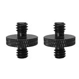 カメラネジ 1/4 撮影用ネジ 2個セット 汎用 1/4"オス-1/4"オス ダブルヘッドスタッド カメラネジ ダブルヘッドスタッド アルミニウム合金 多用途 撮影用ネジ ネジアダプタ カメラ 三脚 スタンド 雲台 ネジ (1/4"オス-1/4"オス)