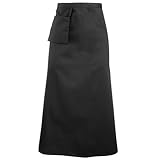 (プレミエ) Premier 作業用 ビストロエプロン ウエストエプロン ワークウェア (ワンサイズ) (ブラック)