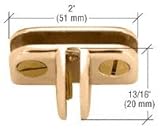 C.R. LAURENCE ZLC9BR CRL Brass Three-Way 90 Degree Adjustable Shelf Connector by C.R. Laurence