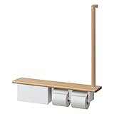 TOTO 天然木手すり 62シリーズ 紙巻器・収納付き(Rタイプ) 棚幅71cm ミルベージュ YHB62RBS#MLW (手すり・棚一体)