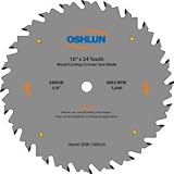 Oshlun SBW-100024 10-Inch 24 Tooth ATB Ripping Saw Blade with 5/8-Inch Arbor [並行輸入品]