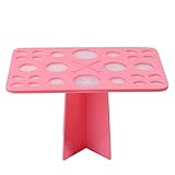 Copeflap メイクブラシスタンド 化粧ブラシ 乾かす 乾燥 収納スタンド 立てる 化粧筆立て (ピンク)