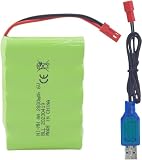 単3形 6.0V 2800mAh 充電式バッテリー JST-2PプラグとUSB充電ケーブル付き Huina 540 Dump 520 RC ブルドーザー 510 ショベル 540 エンジニアリング トラック RC おもちゃ RCカー スペアバッテリーパック