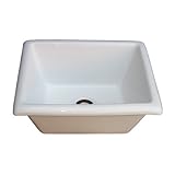 洗面ボウル 陶器 オンorオーバーカウンター両用タイプ スクエア 幅34.5cm INK-0405049H