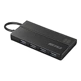BSH4U130U3BK 「コネクター＆ケーブル収納」 USBハブ 4ポート