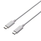 エレコム USB TYPE C ケーブル タイプC (USB C to USB C ) 3A出力で超急速充電 USB2.0認証品 1.0m ホワイト MPA-CC10NWH