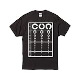 [standuporiginal] 視力検査 スタンドアップ オリジナル プリント おもしろ Ｔシャツ 半袖 大人 (ブラック, M)