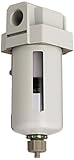 PneumaticPlus SAF4000M-N04B Compressed Air Particulate Filter, 1/2" NPT, Manual Drain, Poly Bowl, 10