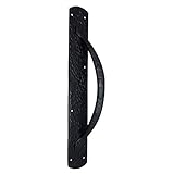 Adonai Hardware Luhith Black Antique Iron Door Pull with Plate