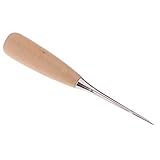 Lovoski DIYレザーツール　ハンドル　プロ　木製　レザー　クラフト　手芸用品　ステッチ　手縫い