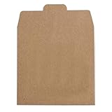 KINOKINO クラフト CD ケース DVD 収納 紙 ジャケット ギフト 封筒 (ブラウン 100枚 セット)