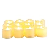 Candle Choice Dancing FlamelessちらつきLED Real Candels 12セット乾電池式q1524sp 1524#12WY