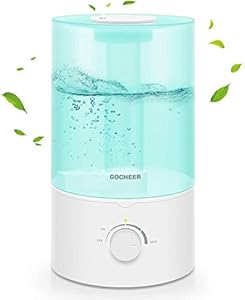 ゴシェール(Gocheer）2020最新版 加湿器 超音波式 加湿機 超静音 卓上加湿器 次亜塩素酸水対応 3.5L大容量 下から給水LED