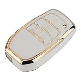 Kinotaka トヨタ専用設計 スマートキーケース 90系ノア / Voxy 80/90系 / 新型シエンタ / アルファード40系に適合TPU製キーカバー (ホワイト)