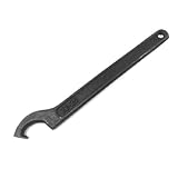 uxcell　フックスパナレンチ　炭素鋼　ブラック　50g　代替品　手工具　130mm x 20mm　フックスパナ　カーボンスチール