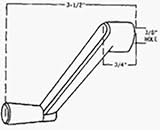 Prime-Line Products 171786 Awning Operator Crank Handle, 3/8-Inch Bore, Aluminum [並行輸入品]
