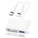 GAEF 4 in 2 SDカードリーダー 【2026新モデル】Type-C & Lightning iPhone sd外付メモリー 力ードカメラリーダー SD/TF/USB/Type-C変換アダプター 多機能ポート搭載 急速充電・音声出力・データ転送 OTG機能 USB3.0 高速双方向転送 設定不要 最大2TB iPhone/Android用 スマホ&タブレット iOS/USB C機種対応