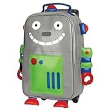 ステファンジョセフ 超軽量 男の子用グレーロボットローリングバックパック,キャリーケース(直立型) 3歳以上対象 トローリー,キャリーバッグ [並行輸入品]