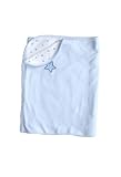 Noa Lily Reversible Blanket, Blue Stars with Blue Stripe by NOA LILY