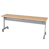 会議用テーブル KSシリーズ 跳上式 1800×450mm ナチュラル