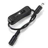 LEDストリップアクセサリー – lustreon 5.5 X 2.1 mm DC電源プラグコネクタスイッチケーブルfor 5050 3528 LEDストリップライト30 cm – 1個