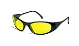 MCR Safety F2114 Frostbite 2 Dual Focal Points Safety Glasses with Frosted Black Frame and Amber Len