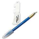 Claire 握りやすい デザインナイフ ペンタイプ 替え刃付 工作 彫刻 切り絵