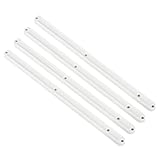 uxcell 引き出しスライド 4個セット 300mm - プラスチック製引き出しレール キャビネット引き出し ベッドサイドテーブル ワードローブ ドレッサー用 サイドマウント溝付きガイドレール（ホワイト）