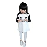 Cutelove 子供服 ドレス 女の子 ガールズ 綿 春秋 キッズ 可愛い 長袖 ステレオ耳 パンダ柄 マウス柄 柔らか おしゃれ 素敵 ワンピース