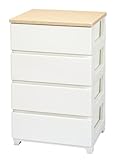 【収納　引き出し】天板耐荷重10ｋｇ♪全段スライドレール仕様のチェスト　４段