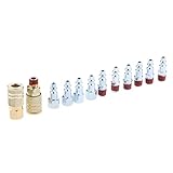 F Fityle 12点セット　エアホース継手 カプラセット 1/4 NPT クイックコネクタ 真ちゅう＆アイロン