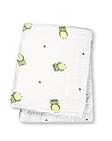 Lulujo Muslin Cotton Swaddle Wrap Green Owls by Lulujo
