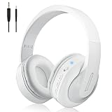 ヘッドホン Bluetooth ワイヤレスヘッドホン 有線 無線 両用 Bluetooth5.3 低遅延 HIFI高音质 ヘッドフォン 最大42時間連続再生 オーバーイヤー ステレオヘッドホン 2台同時接続可 密閉型 音漏れ防止 折り畳み可能 マルチポイント 音量調整可 Type-C 急速充電 TELEC認証 男女兼用/音楽/映画 日本語取説 (ホワイト)