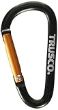 トラスコ中山(TRUSCO) カラビナ D型 ブラック 線径5×50mm TKN550BK