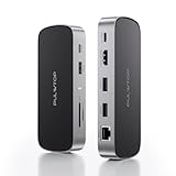 PULWTOP 10 in 1 小型 ドッキングステーション USB C PC ドック (アダプター含まれない) 1 x HDMI 4K @120Hz/ 8K @30Hz + 2.5G イーサネット+ 2 x USB-A 2.0 + USB A/C 3.2 10Gbps+ SD/TF 4.0+ USB-C to ホスト + PD出力 100W MacBook/Type-C Windows対応