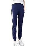 (オーセンティック) AUTHENTIC マタニティ ロング パンツ ストレッチ 裏起毛 綿 ボトムス 妊婦 ウェア 秋冬 (M, ブルー)