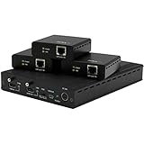 StarTech.com HDBaseT規格対応3ポートHDMIエクステンダーセット 送信機1台 & 受信機3台 CAT5ケーブル対応1x3HDMIスプリッター 4K対応 ST124HDBT